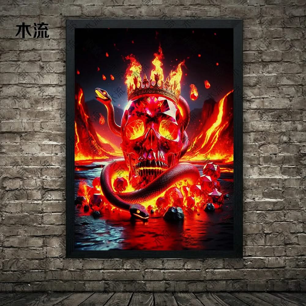 Poster Serpent et Crâne
