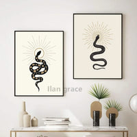 Thumbnail for Tableau Serpent Noir et Blanc