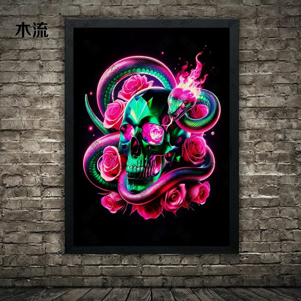 Poster Serpent et Crâne