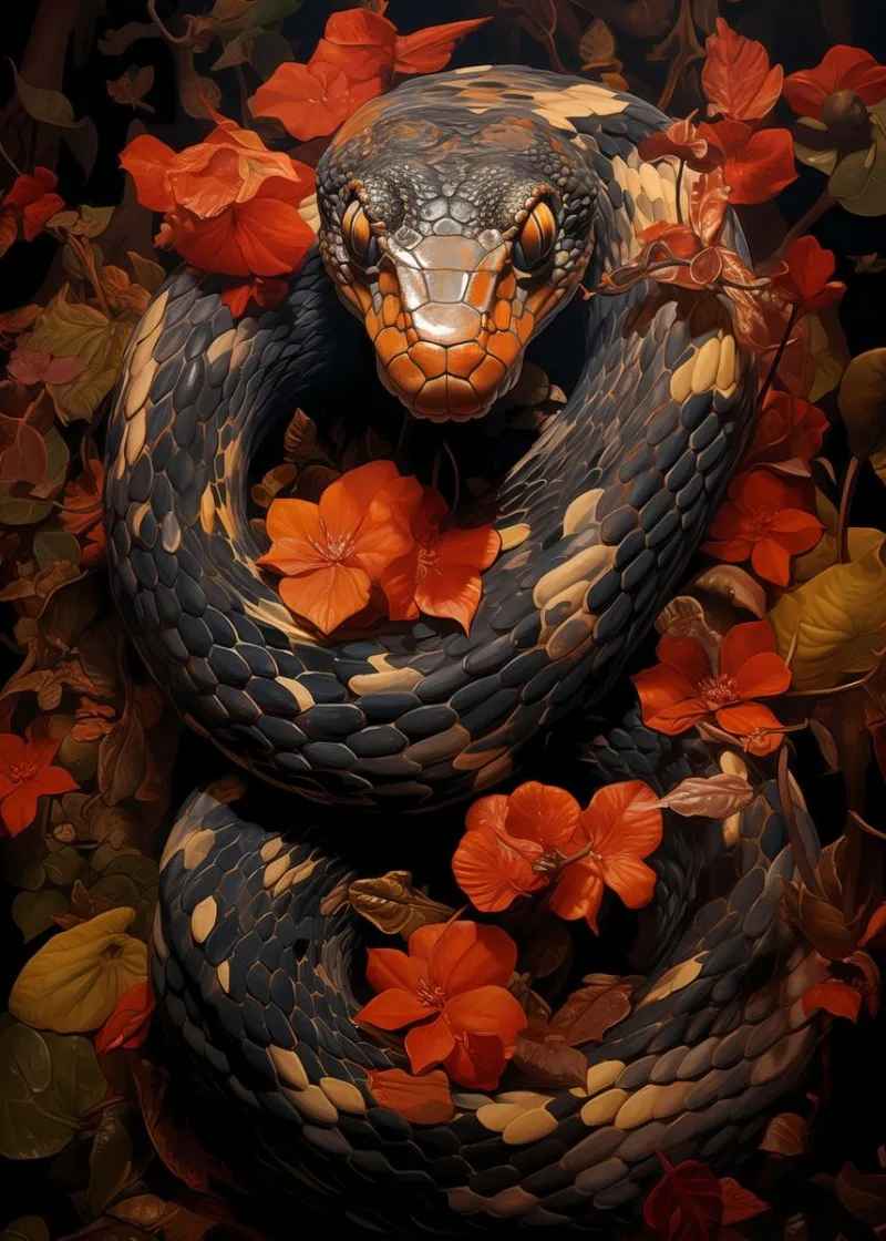 Poster Serpent Dessin