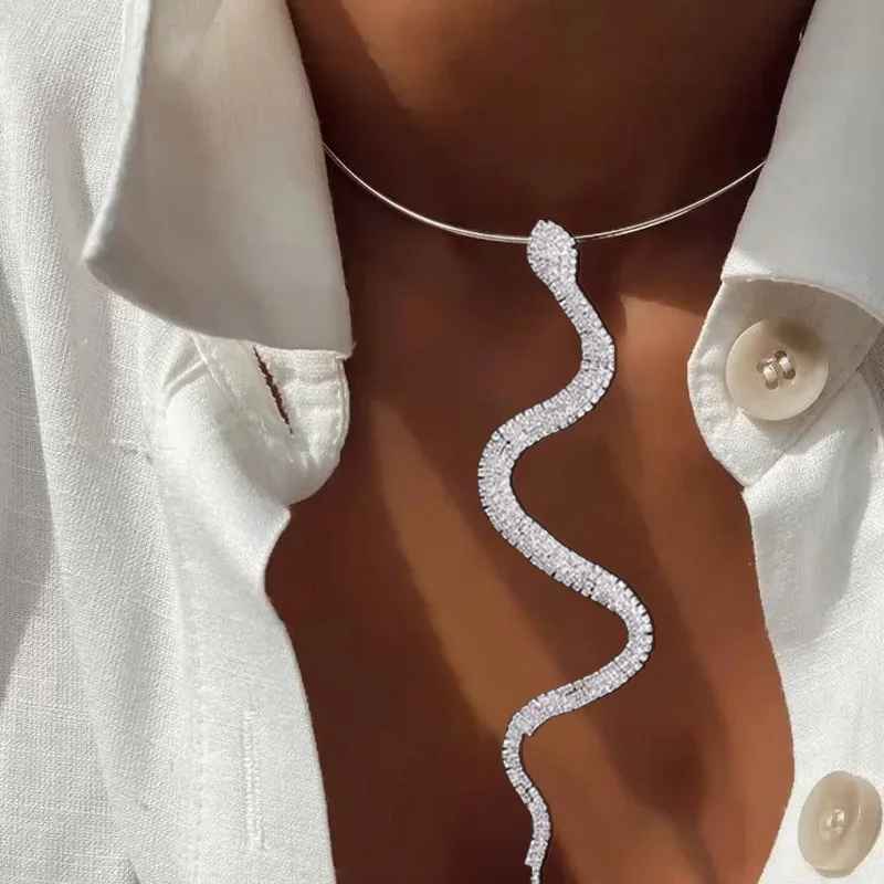 Collier Serpent Strass