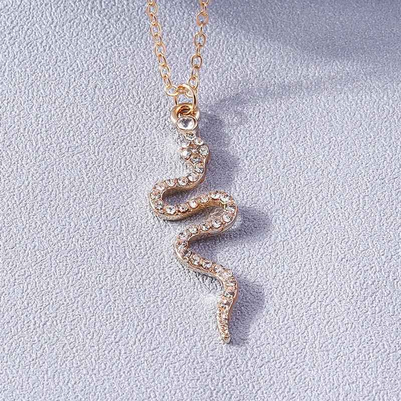 Pendentif Serpent Diamant (Imitation)