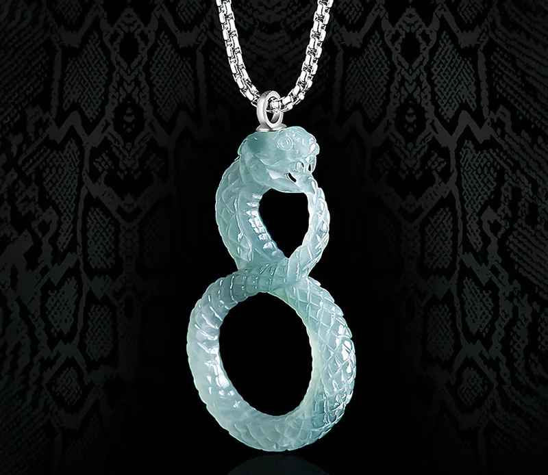 Pendentif Serpent Jade