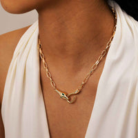 Thumbnail for Collier Serpent Or Rose
