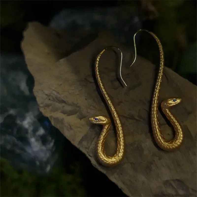 Boucles d’oreilles Serpent Pendantes