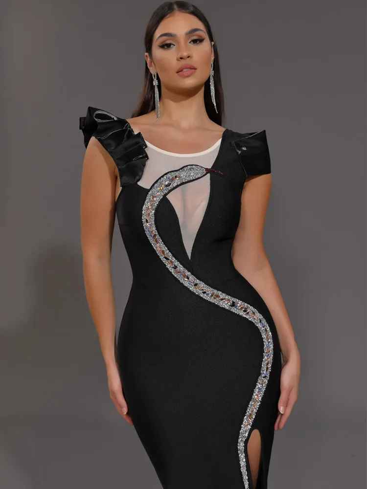 Robe Serpent Noire