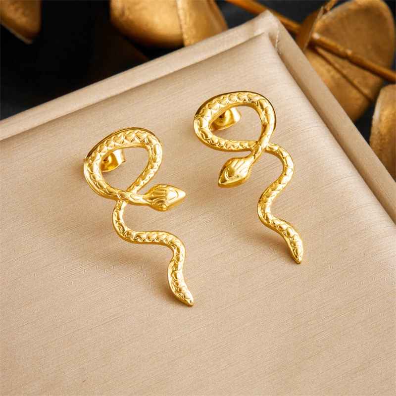 Boucles d’oreilles Serpent Or