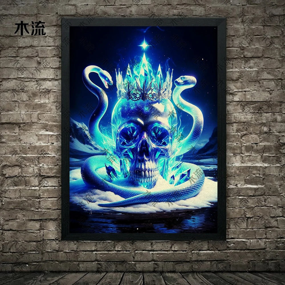 Poster Serpent et Crâne