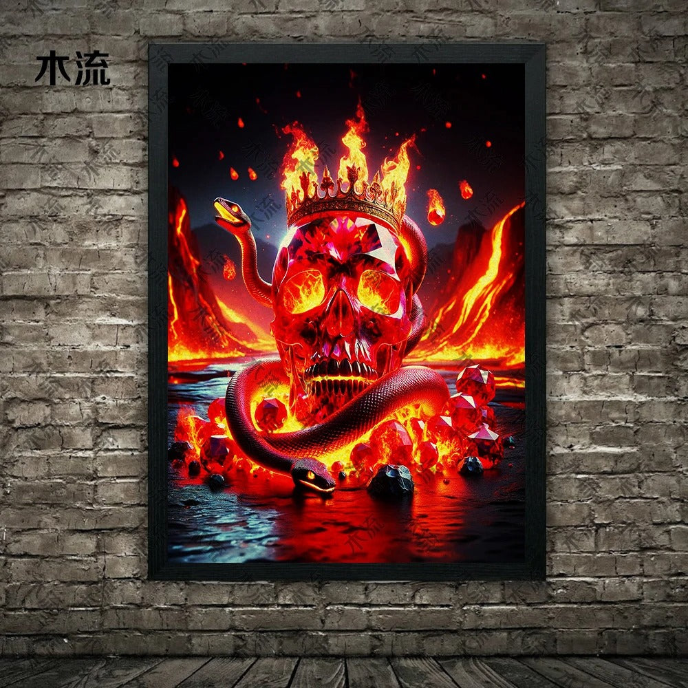 Poster Serpent et Crâne