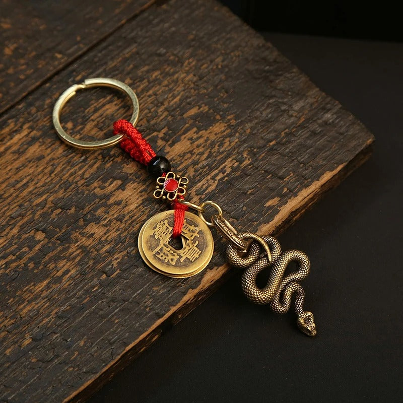 Porte-clés Serpent Doré