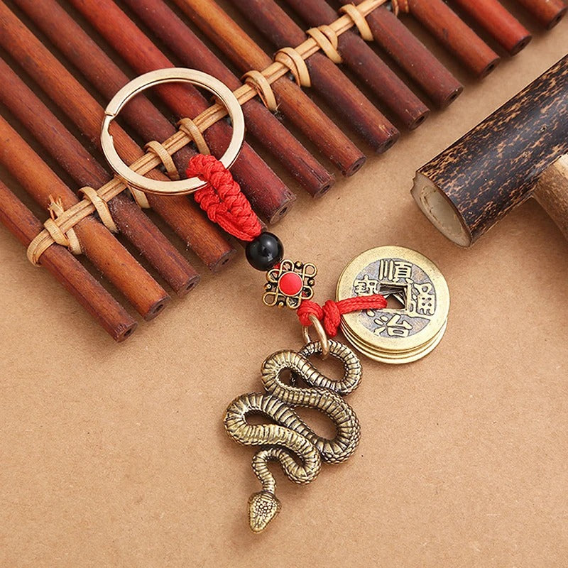 Porte-clés Serpent Doré