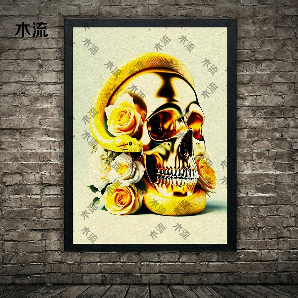 Poster Serpent et Crâne
