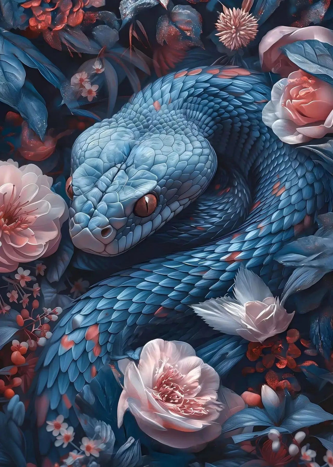 Poster Serpent Floral