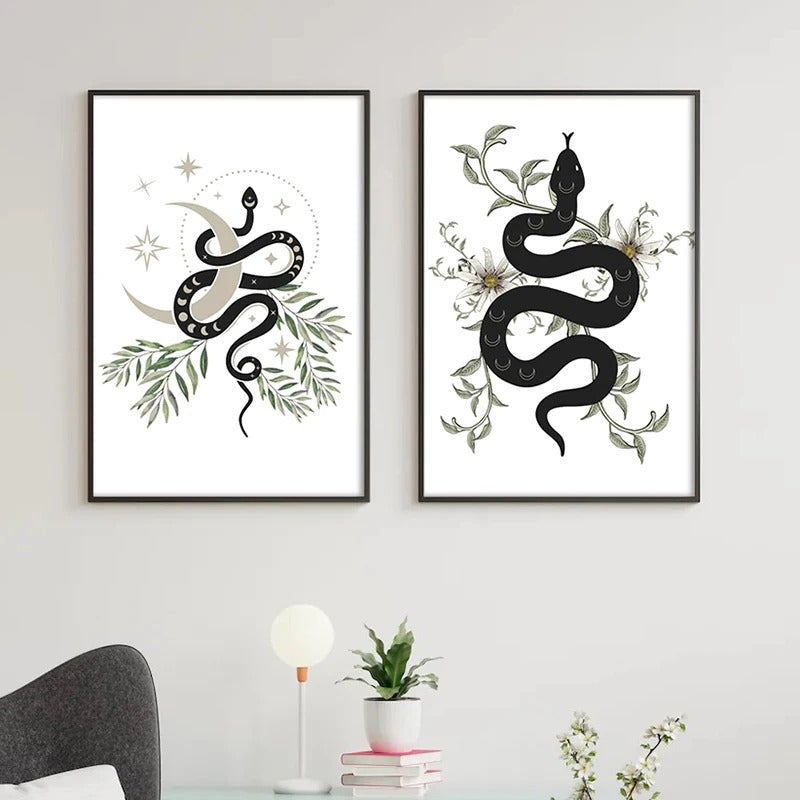 Tableau Serpent Abstrait