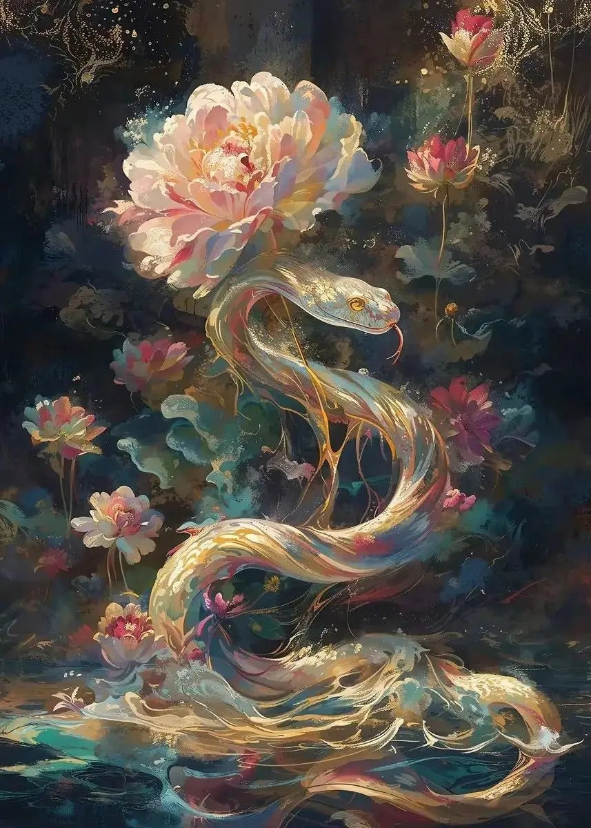Poster Serpent Floral