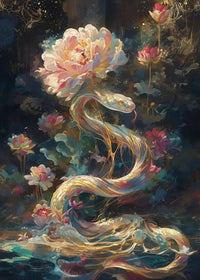 Thumbnail for Poster Serpent Floral
