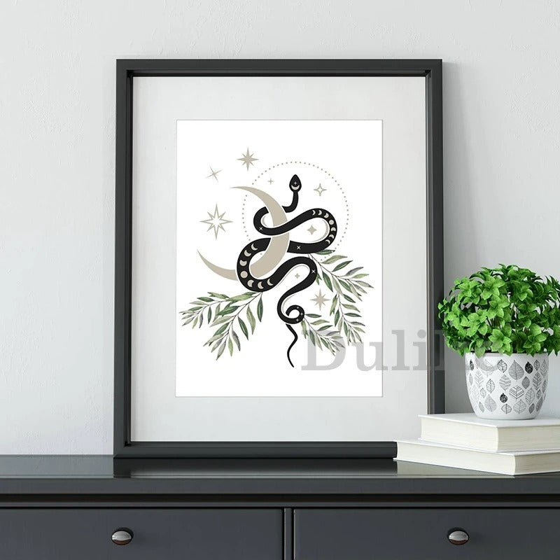 Tableau Serpent Abstrait