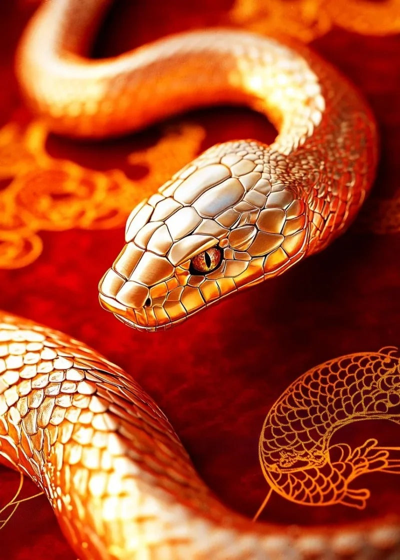 Tableau Serpent Triptyque