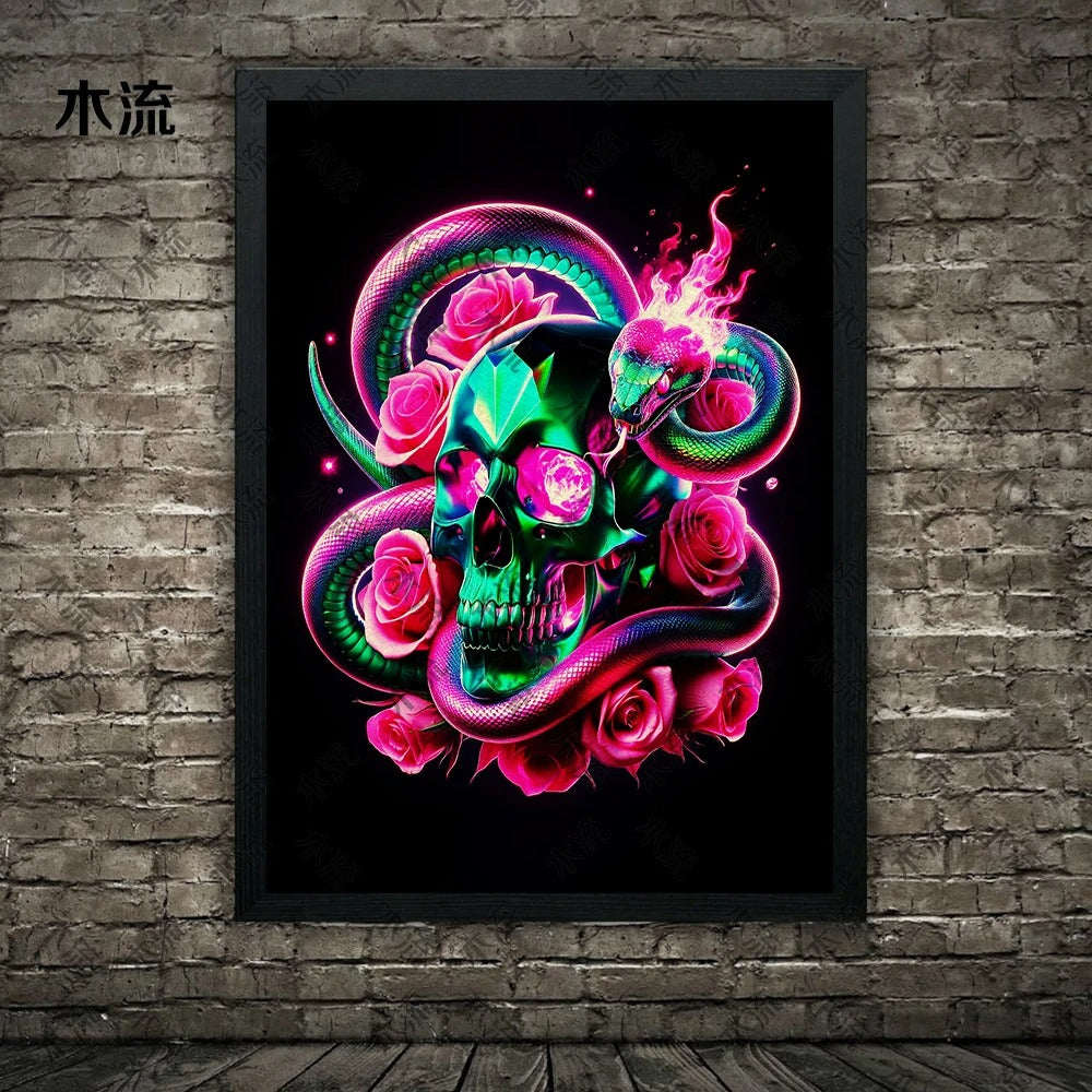 Poster Serpent et Crâne